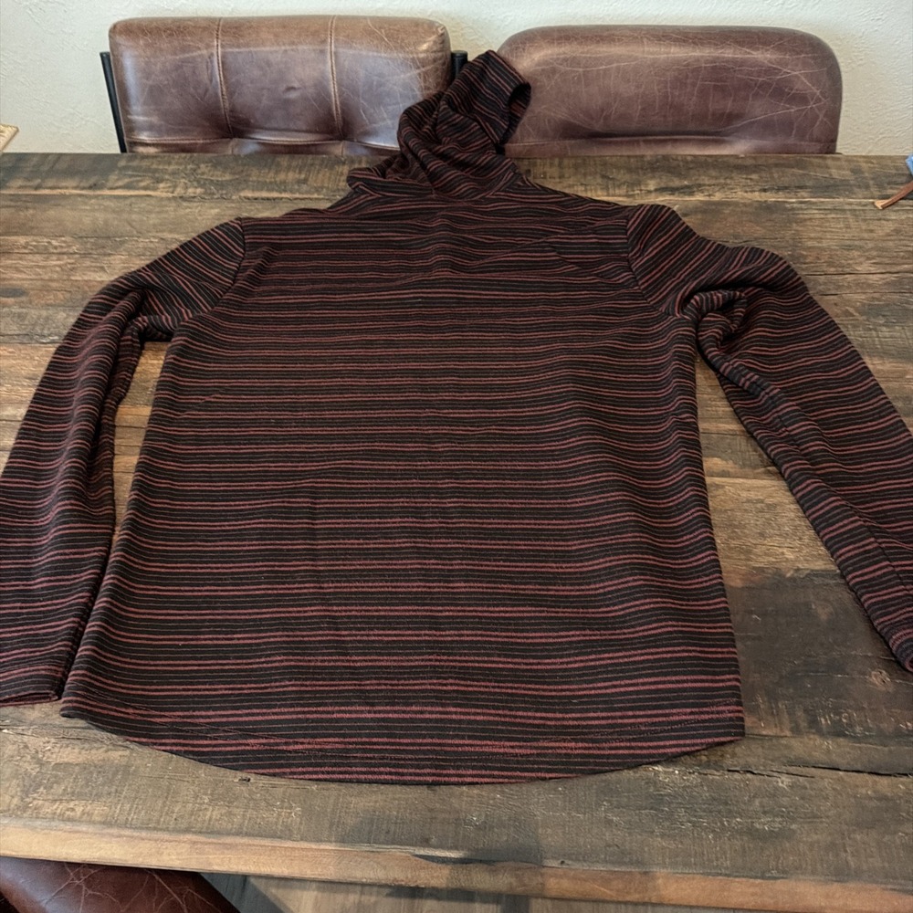 Travis Mathew Hoodie Mens large striped Henley Lightweight Pullover Sweatshirt - Picture 6 of 6